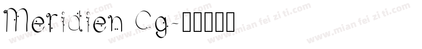 Meridien Cg字体转换